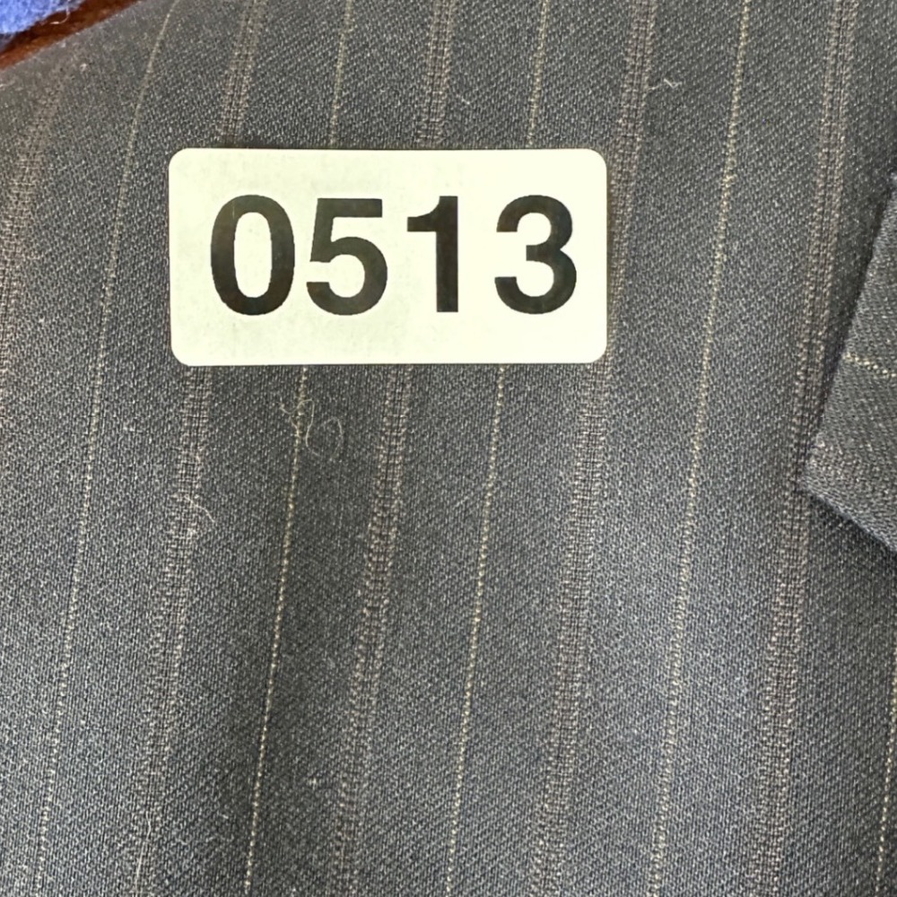 Pronto Uomo Mens Pinstripe Suit 44 Tall 39W Navy Blue Worsted Wool 2pc Canada - Picture 15 of 15